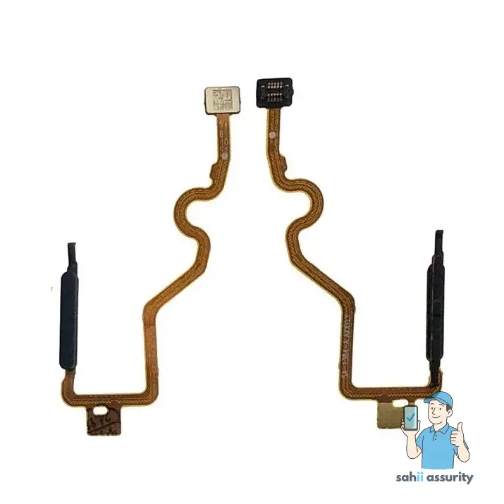 Fingerprint Sensor with Flex Cable for Tecno Spark 20C Black